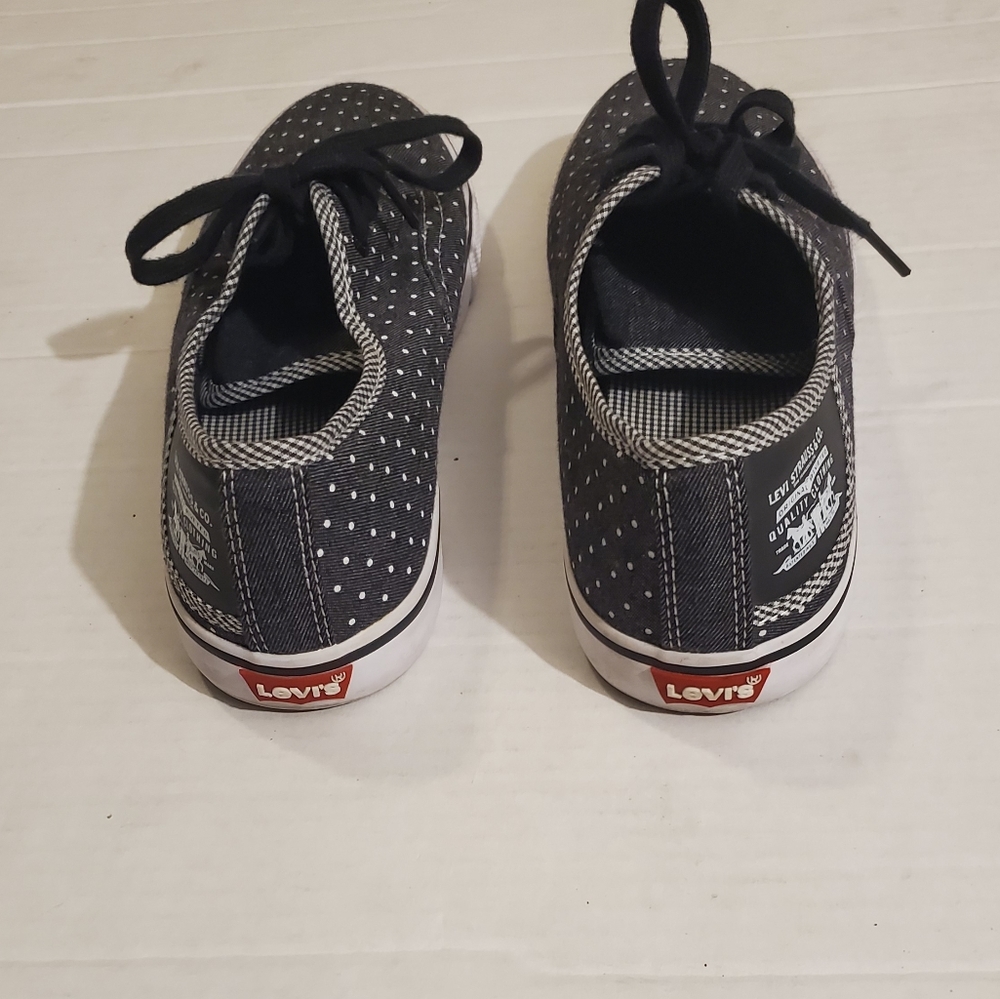 Levi's Maddy Black White Polka Dot Sneakers 6 - Picture 9 of 11